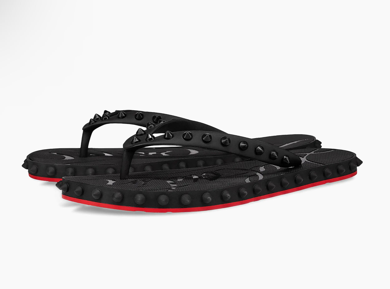 Black flip flops